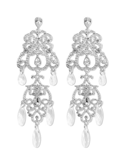 Geometric Tasseled Drop Earrings