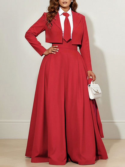Long Sleeves Skinny Solid Color Notched Collar Blazer Outerwear