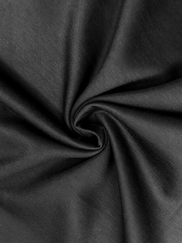 High-low Loose Asymmetric Solid Color Split-side Round-neck Maxi Dresses