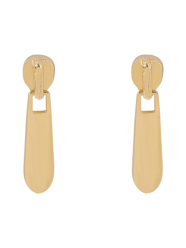 Geometric Solid Color Drop Earrings