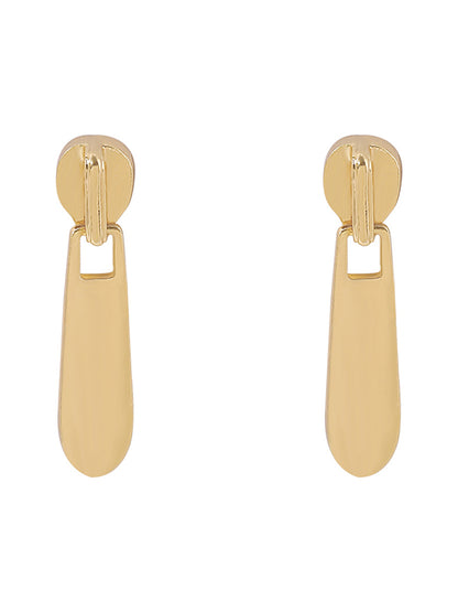 Geometric Solid Color Drop Earrings