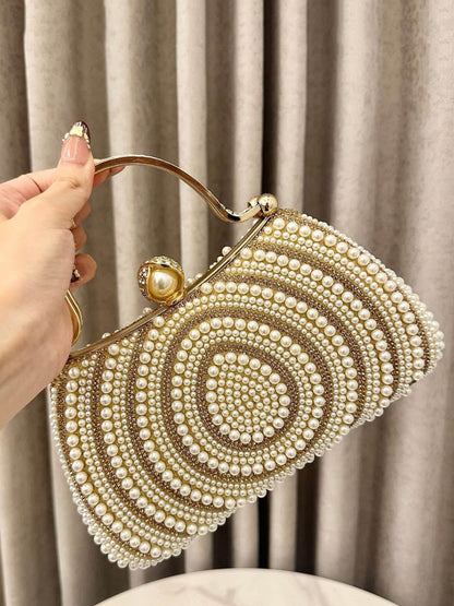 Geometric Lock Rhine Stones Shiny Crossbody Bags Evening Bags & Clutches