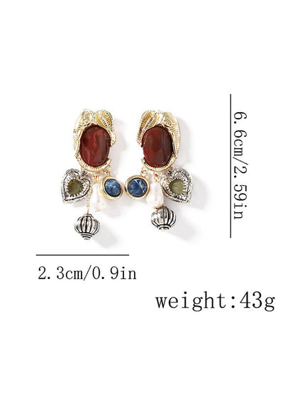 Irregularity Animal Shape Heart Shape Shiny Earrings Accessories