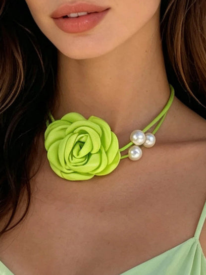 Three-Dimensional Flower Necklaces Accessories