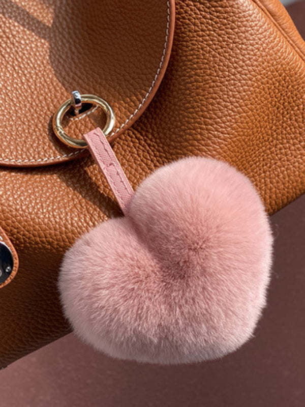 Heart Shape Bag Charm Keychain