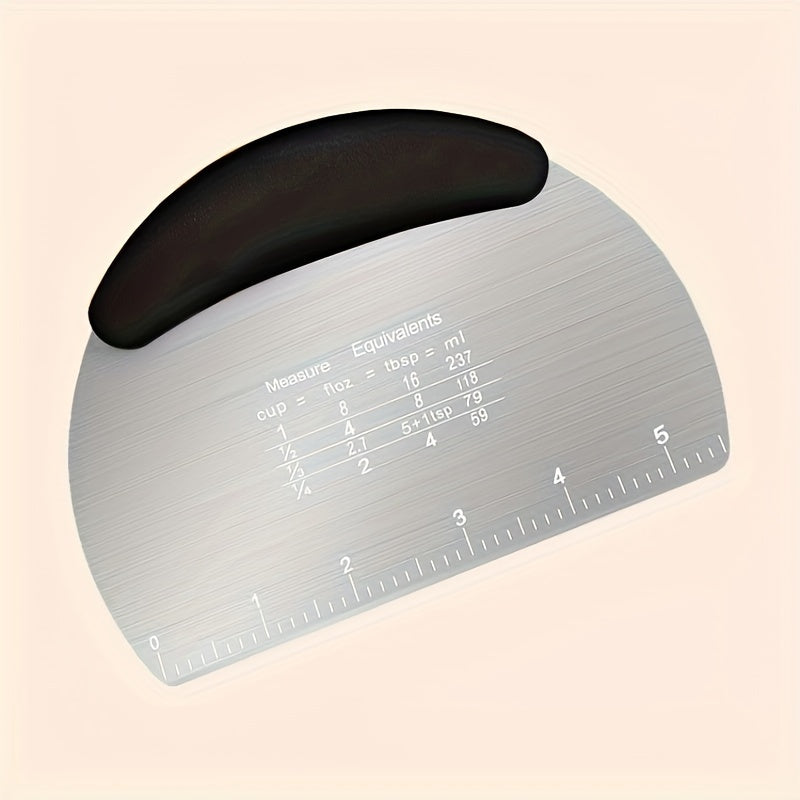 CUBIDUPI Stainless Steel Dough Scraper - Multi-Color Ergonomic Kitchen Tool for Easy Dough Removal, Baking & Cooking, Durable Rust-Resistant Design, Baking Essentials, Modern Kitchenware, Easyclean Material Father Gift