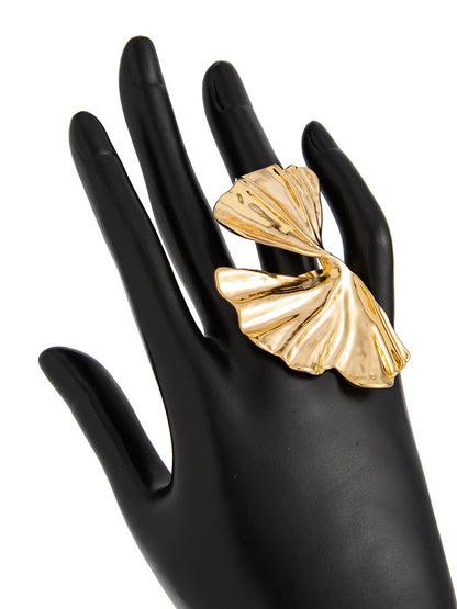 Irregularity Geometric Pleated Rings Accessories