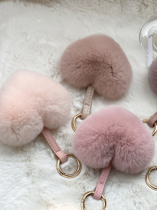 Heart Shape Bag Charm Keychain