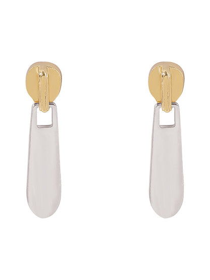 Geometric Solid Color Drop Earrings
