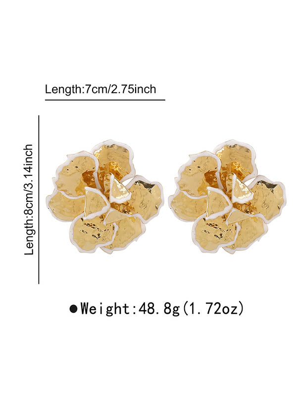 Flower Shape Drop Earrings