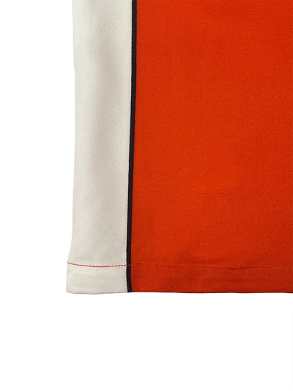 High Waisted Loose Contrast Color Pleated Pockets Split-Joint Striped Pants Trousers