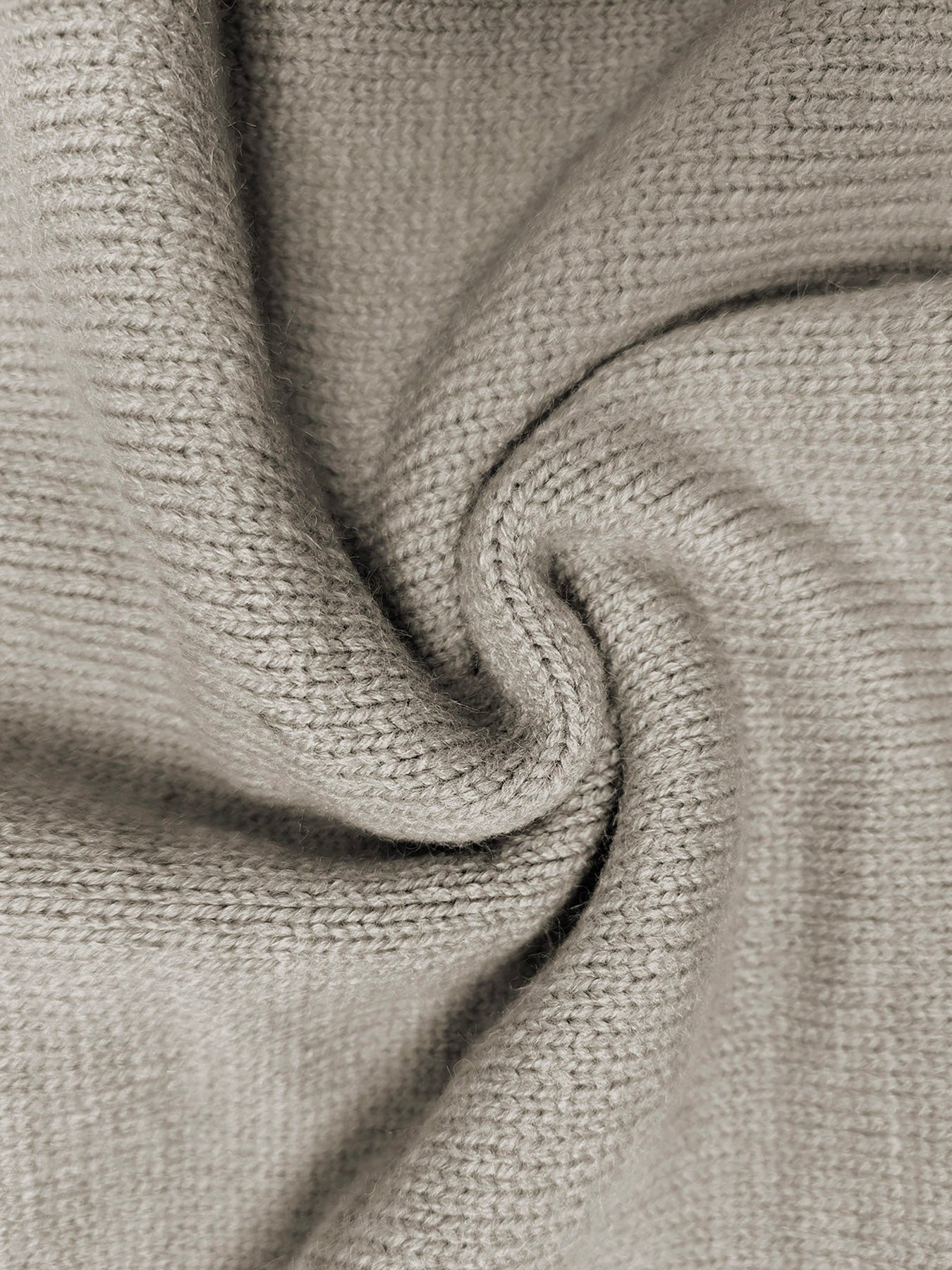 Casual Loose Long Sleeves Solid Color High-Neck Sweater Tops