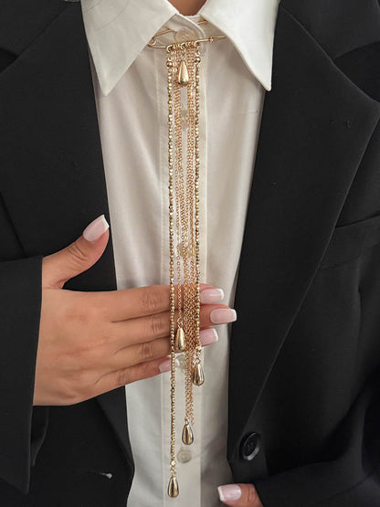Tasseled Water Drop Brooch Accessories