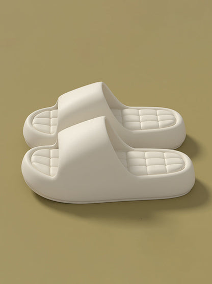 Open Toe Solid Color Platform Shoes Slippers