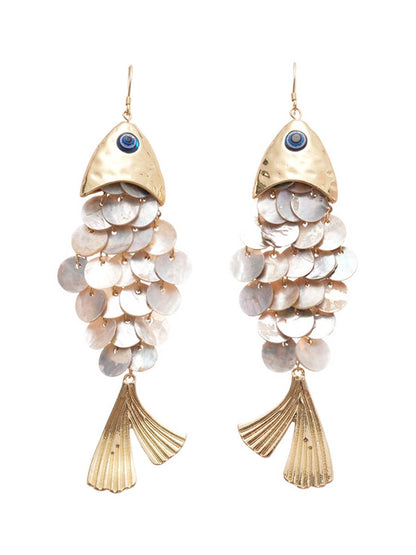 Animal Shape Tasseled Drop Earrings