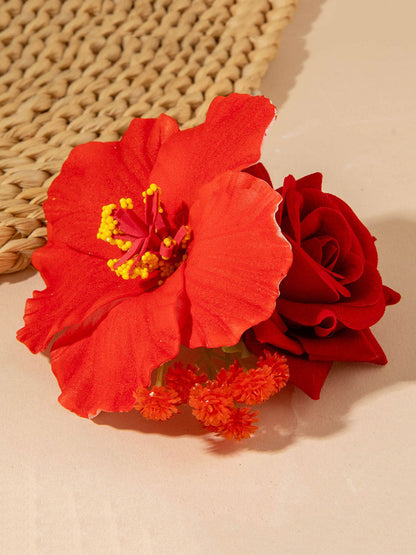 Three-Dimensional Flower Hair Clips
