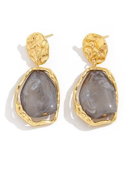 Irregularity Geometric Shiny Earrings Accessories