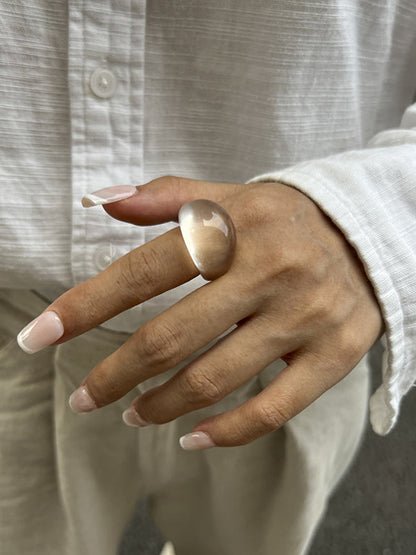Geometric Shiny Slightly Sheer Rings Accessories