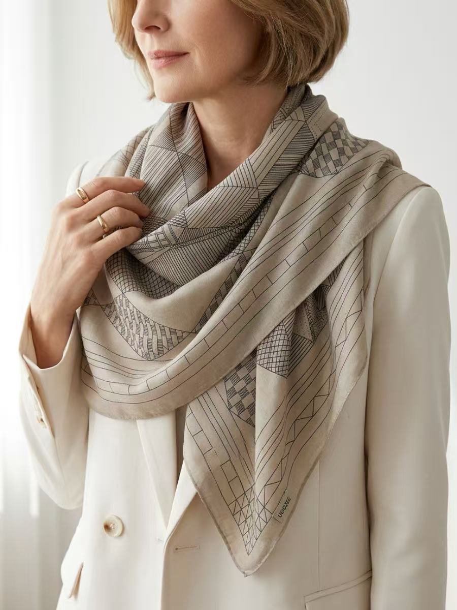 Striped Printed Shawl&Scarf