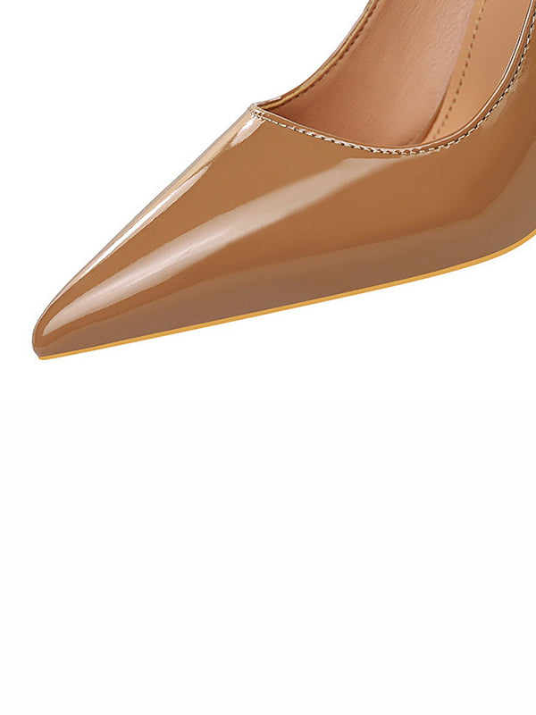 Solid Color Split-Joint Scarpin Salto