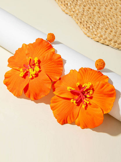 Flower Shape Drop Earrings