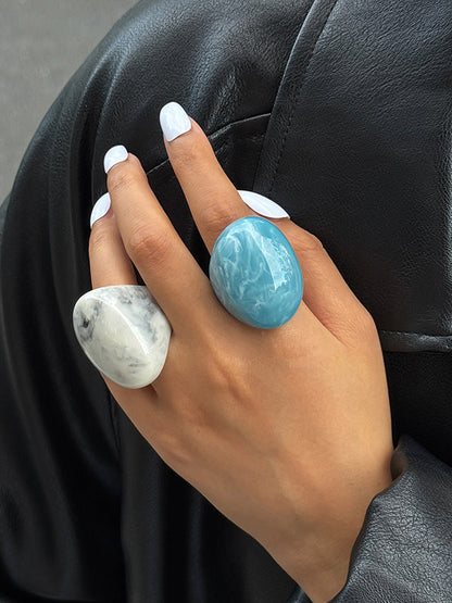 Irregularity Geometric Shiny Rings Accessories