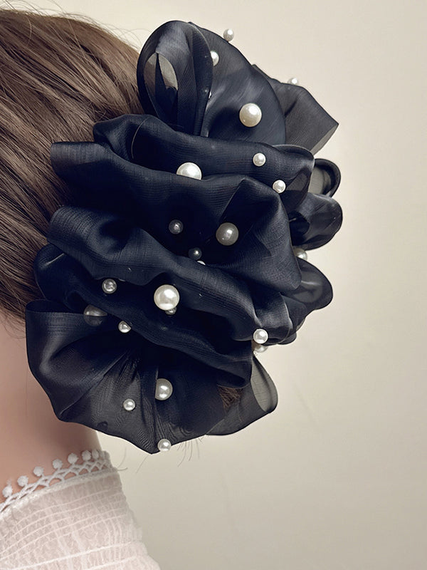 Flower Shape Gauze See-Through Clawclip Hairclaw