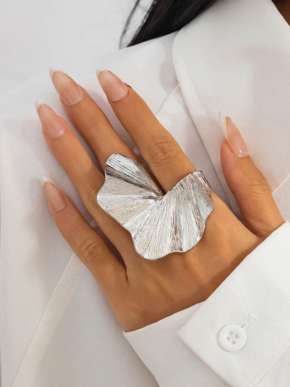 Irregularity Geometric Pleated Rings Accessories