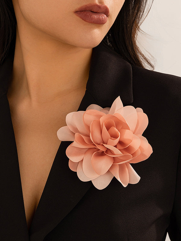 Three-Dimensional Flower Brooch Accessories