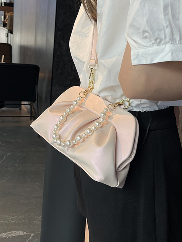 Geometric Pleated Split-Joint Crossbody Bags