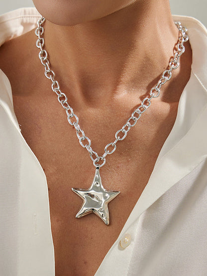 Chains Shiny Star Shape Necklaces Accessories