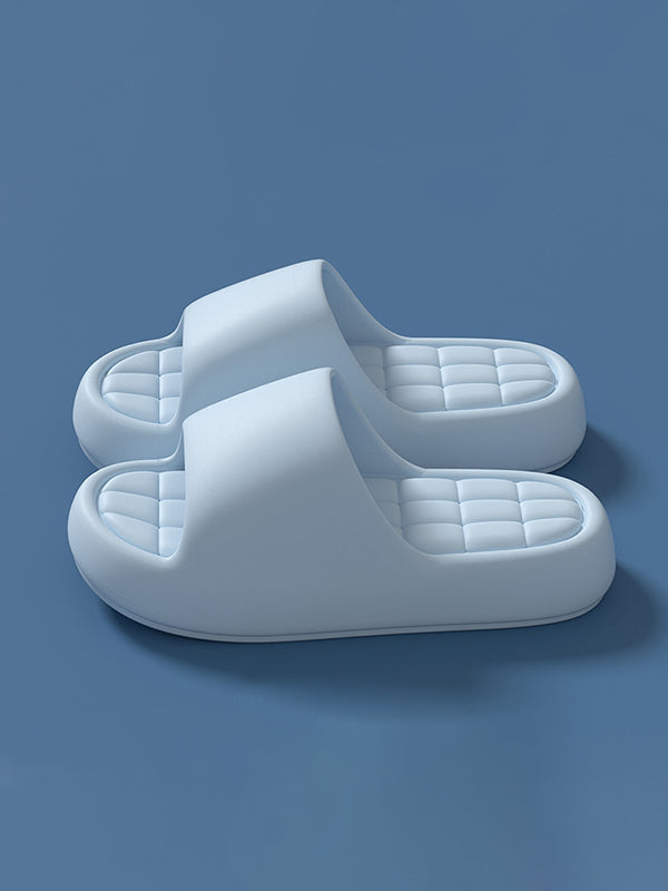 Open Toe Solid Color Platform Shoes Slippers