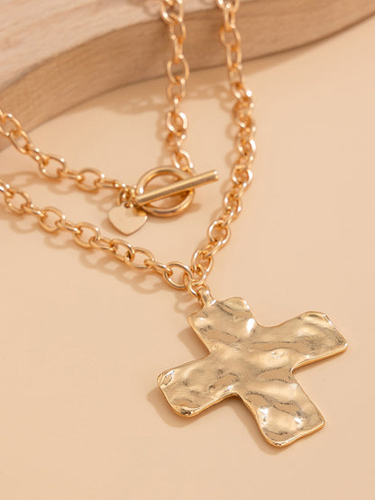 Normcore Chains Double Layered Geometric Necklaces Accessories