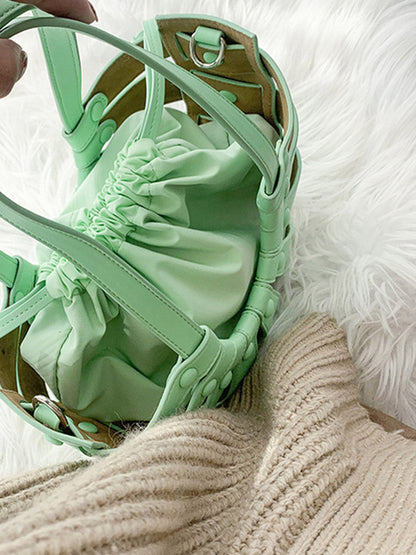 Drawstring Hollow Evening Bags & Clutches