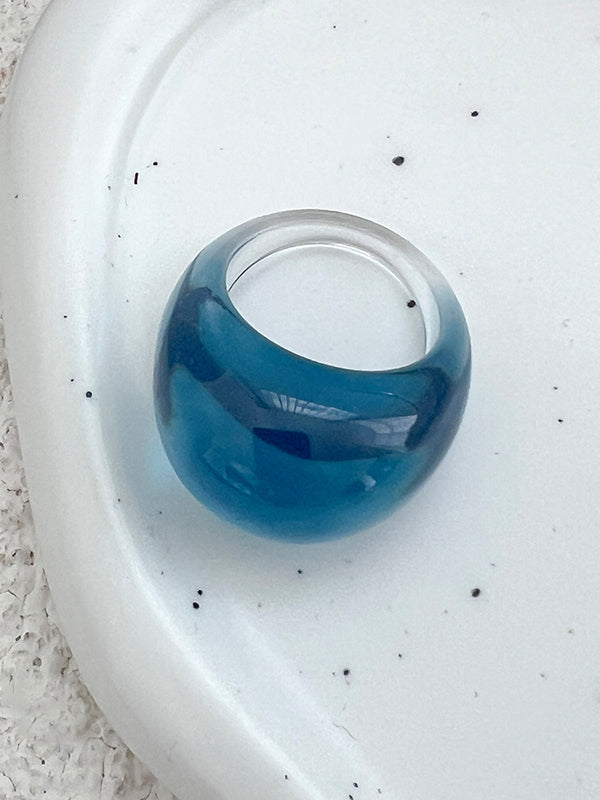 Geometric Transparent Rings Accessories