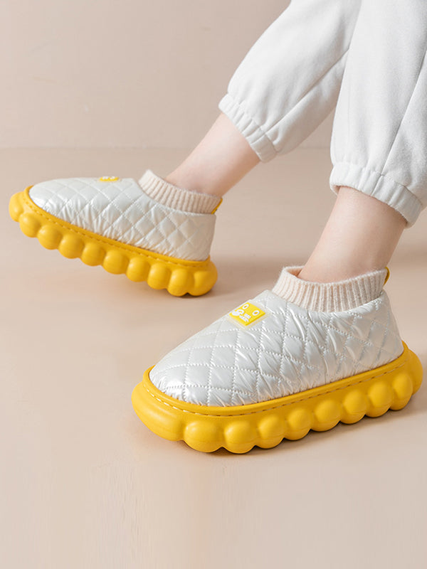 Warm Indoor Non-Slip Waterproof Soft Sole Padded Flat Shoes