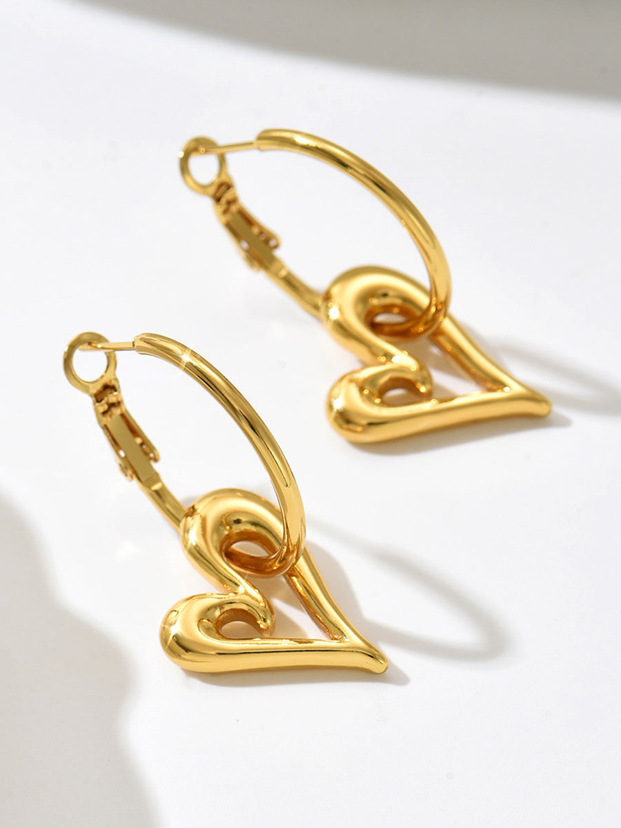 Heart Shape Hollow Earrings Accessories