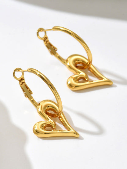 Heart Shape Hollow Earrings Accessories