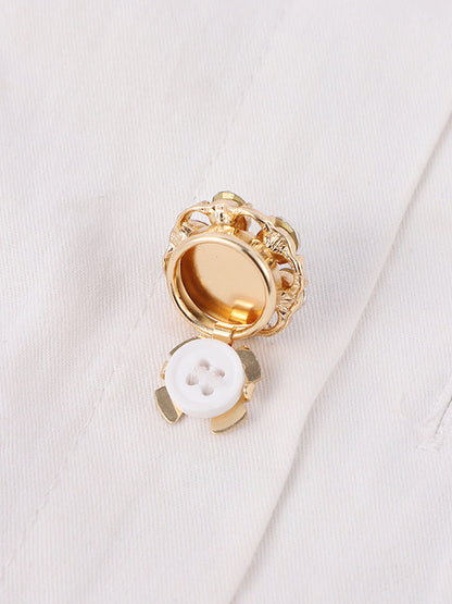 Detachable Rhine Stones Cufflink Accessories
