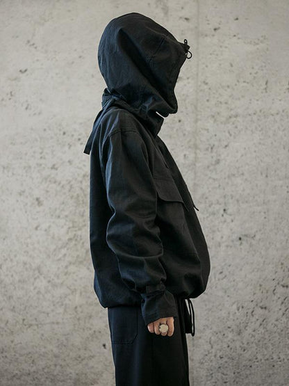 Loose Solid Drawstring Space Style Hoodie Sweatshirt