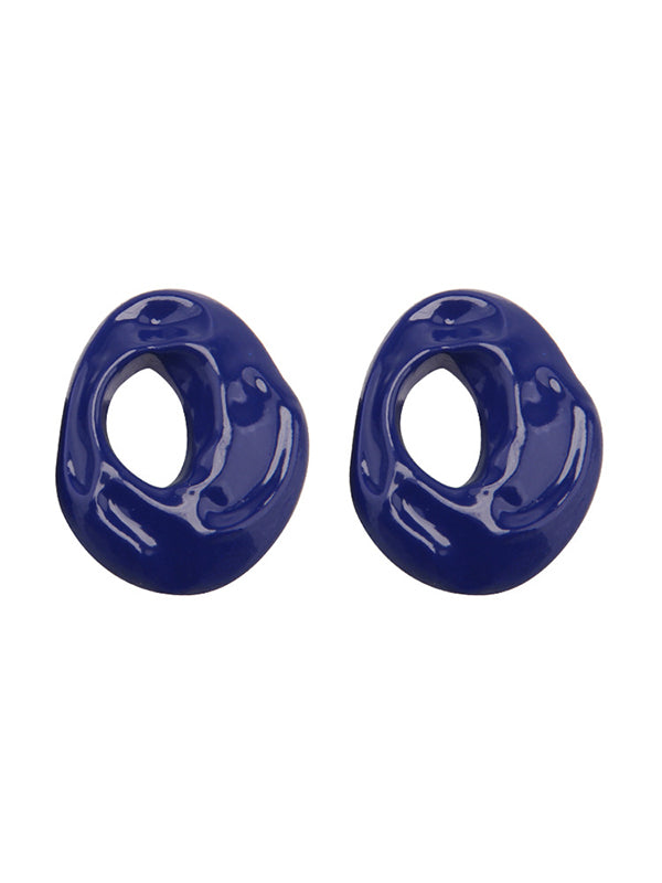 Geometric Solid Color Drop Earrings