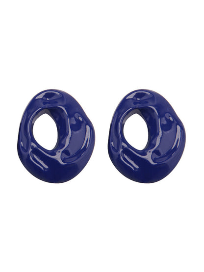 Geometric Solid Color Drop Earrings