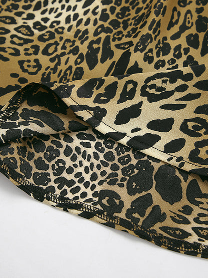 High Waisted Mermaid Leopard Split-Joint Skirts