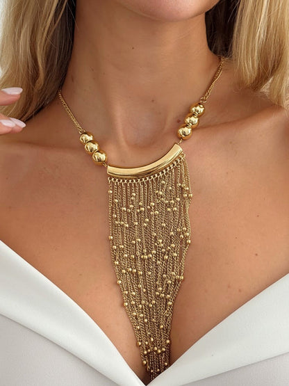 Geometric Tasseled Necklaces Accessories