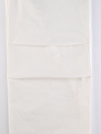 Loose Wide Leg Drawstring Pockets Solid Color Split-Joint Pants Trousers