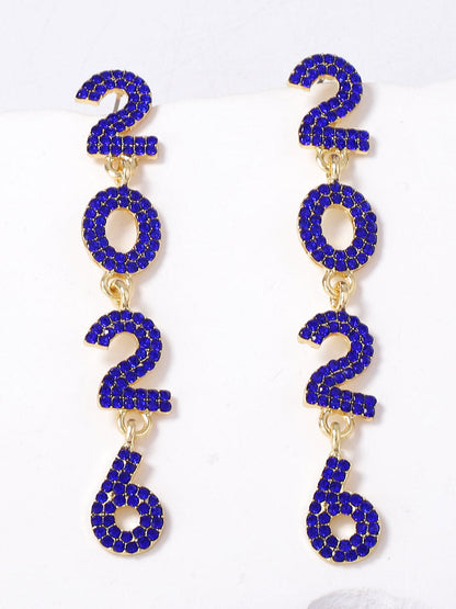 Figure Rhine Stones Shiny Earrings Accessories
