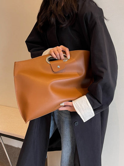 Two-Piece Set Hollow Solid Color Bags Accessories Handbags