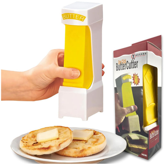 1 Pack Butter Slicer Cutter Dispenser, Stainless Steel Blade Simple One Click Spreader Tool for Storing, Cutting Individual Pats & Sticks of Cold Cheese, Suitable for Quickly Making Breakfast, Dinner, Bread, Cake, Cookies