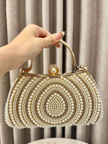 Geometric Lock Rhine Stones Shiny Crossbody Bags Evening Bags & Clutches