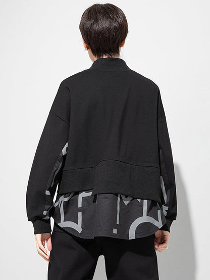 Original Split-Joint False Two Sweatshirt Tops